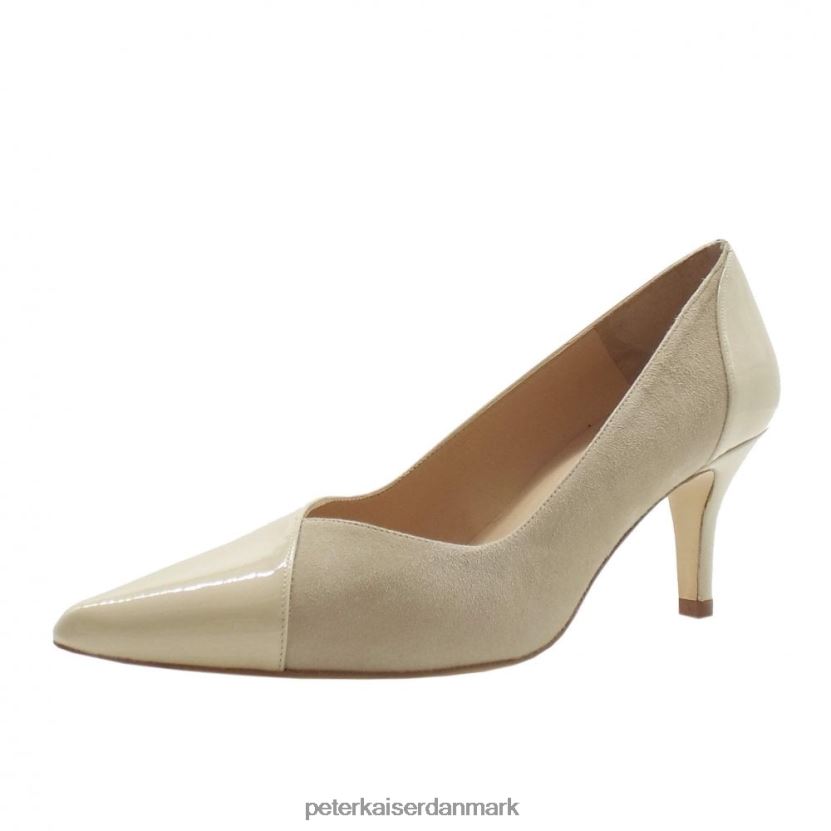 Peter Kaiser Kvinder brin stilfulde banesko i lak og ruskind TJ2Z50 fodtøj sand blanding