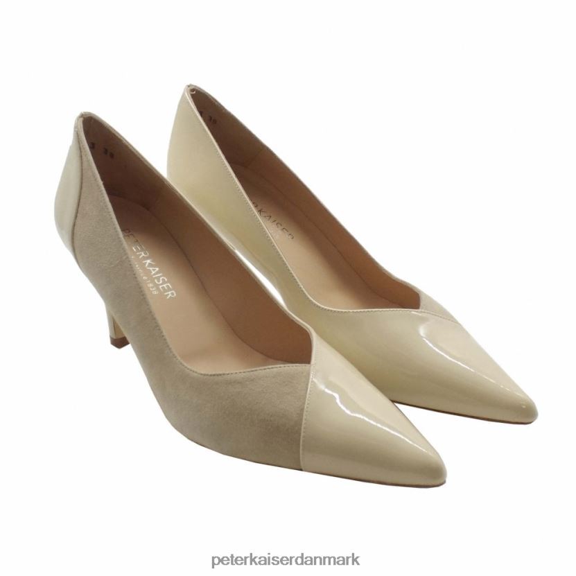 Peter Kaiser Kvinder brin stilfulde banesko i lak og ruskind TJ2Z50 fodtøj sand blanding