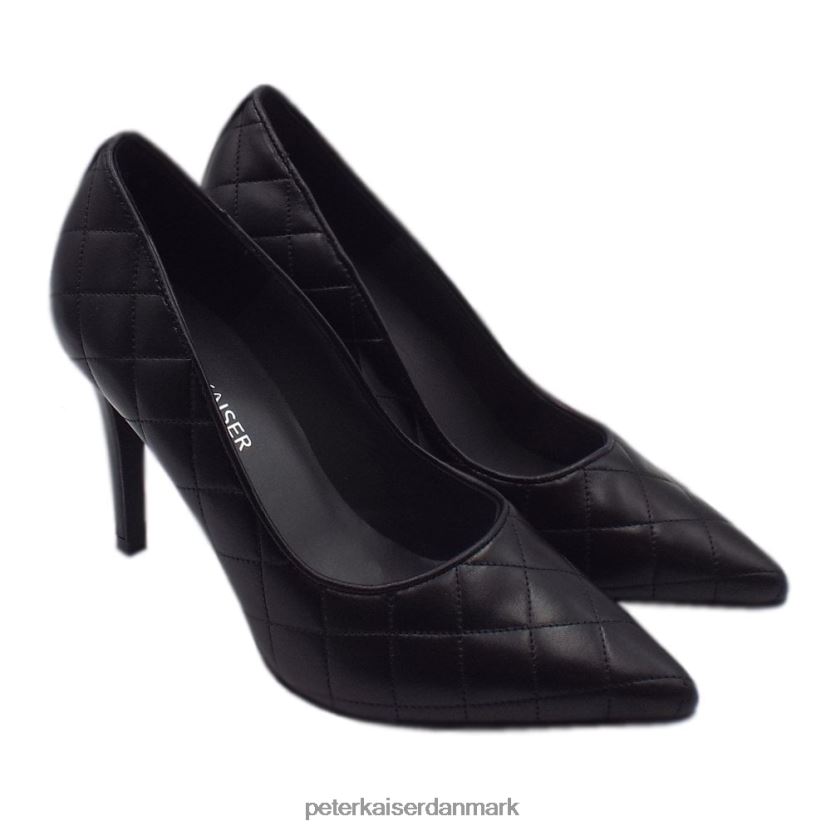Peter Kaiser Kvinder dolores quiltet stilet-banesko TJ2Z152 fodtøj sort handske