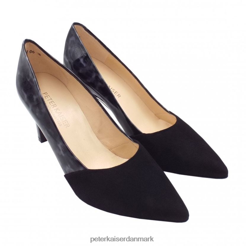 Peter Kaiser Kvinder ekatarina stilfulde hofsko i læder TJ2Z144 fodtøj sort ruskind