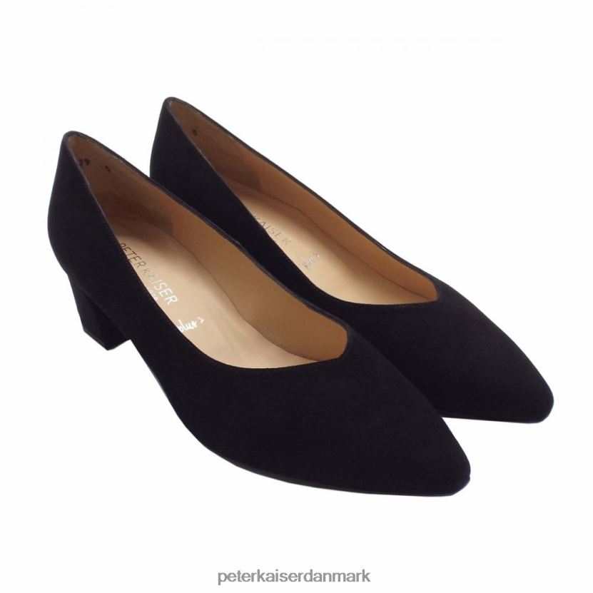 Peter Kaiser Kvinder selmi stilfulde banesko TJ2Z133 fodtøj sort ruskind