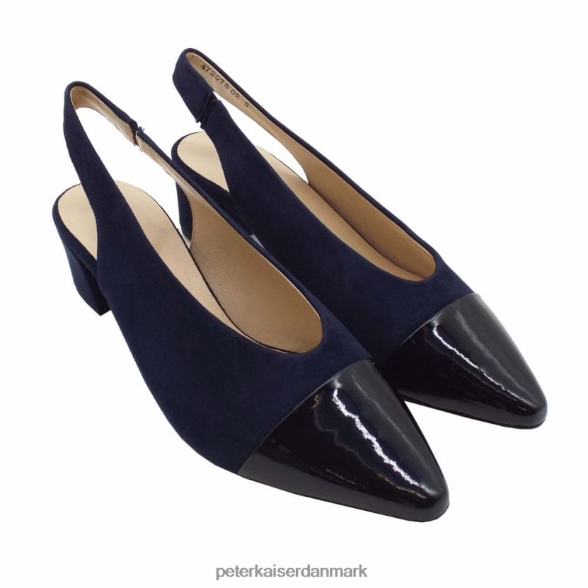 Peter Kaiser Kvinder bozea-en lav hæl slingback TJ2Z129 fodtøj marineblå ruskind