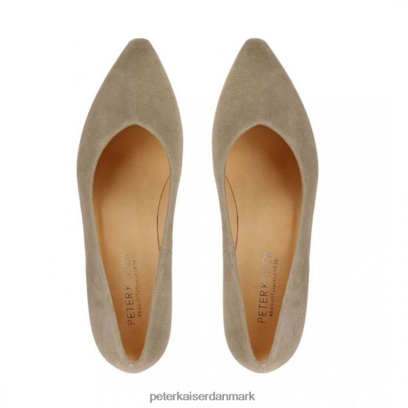Peter Kaiser Kvinder limba spidstå banesko med lav hæl TJ2Z24 fodtøj taupe ruskind