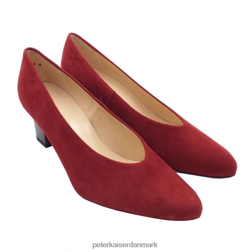 Peter Kaiser Kvinder mahirella klassiske banesko med mellemhæl TJ2Z11 fodtøj rubin ruskind