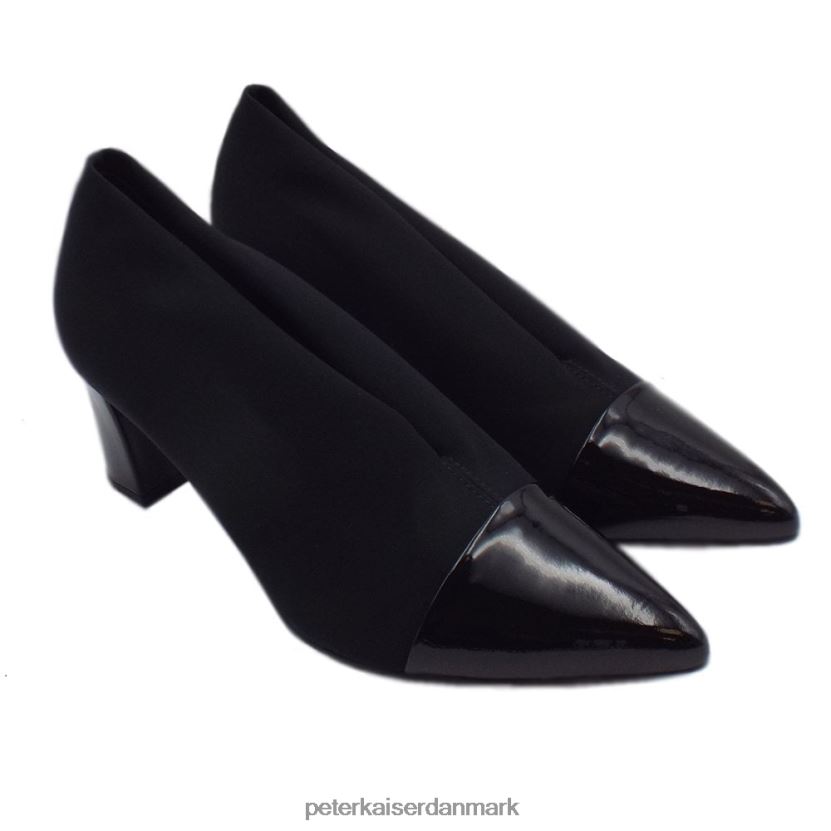 Peter Kaiser Kvinder noemita stræksko med spids tå mellem hæl TJ2Z151 fodtøj sort stræk