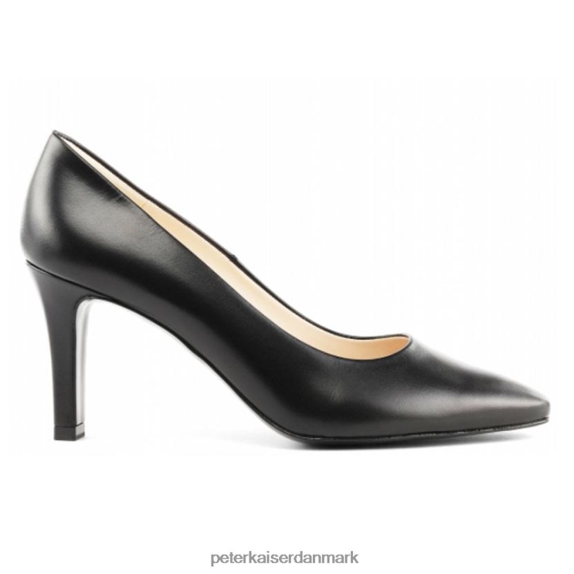 Peter Kaiser Kvinder tosca chevro mellemhæl klassiske pumps i fuld læder TJ2Z65 fodtøj sort