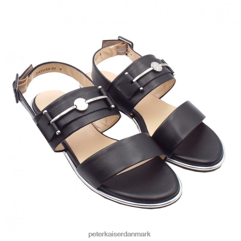 Peter Kaiser Kvinder runa åbne sandaler med lav hæl TJ2Z103 fodtøj sort