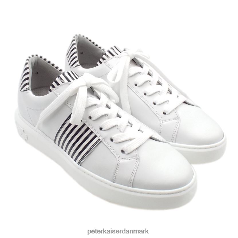 Peter Kaiser Kvinder ilena læder moderne sneakers TJ2Z148 fodtøj hvid sort