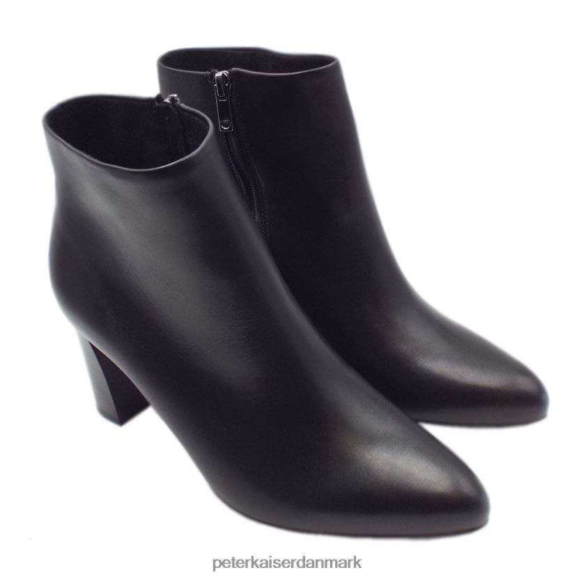 Peter Kaiser Kvinder lara stilfuld ankelstøvle i læder TJ2Z238 fodtøj sort