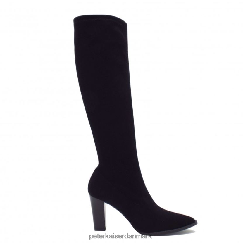 Peter Kaiser Kvinder alva-pk pull on stretch knæhøje støvler TJ2Z224 fodtøj sort ruskind