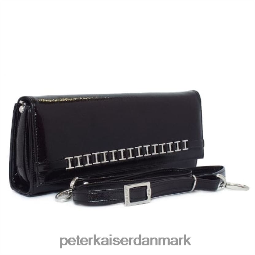 Peter Kaiser Kvinder mimi dressy skulder clutch taske TJ2Z261 tilbehør sort knitrende patent