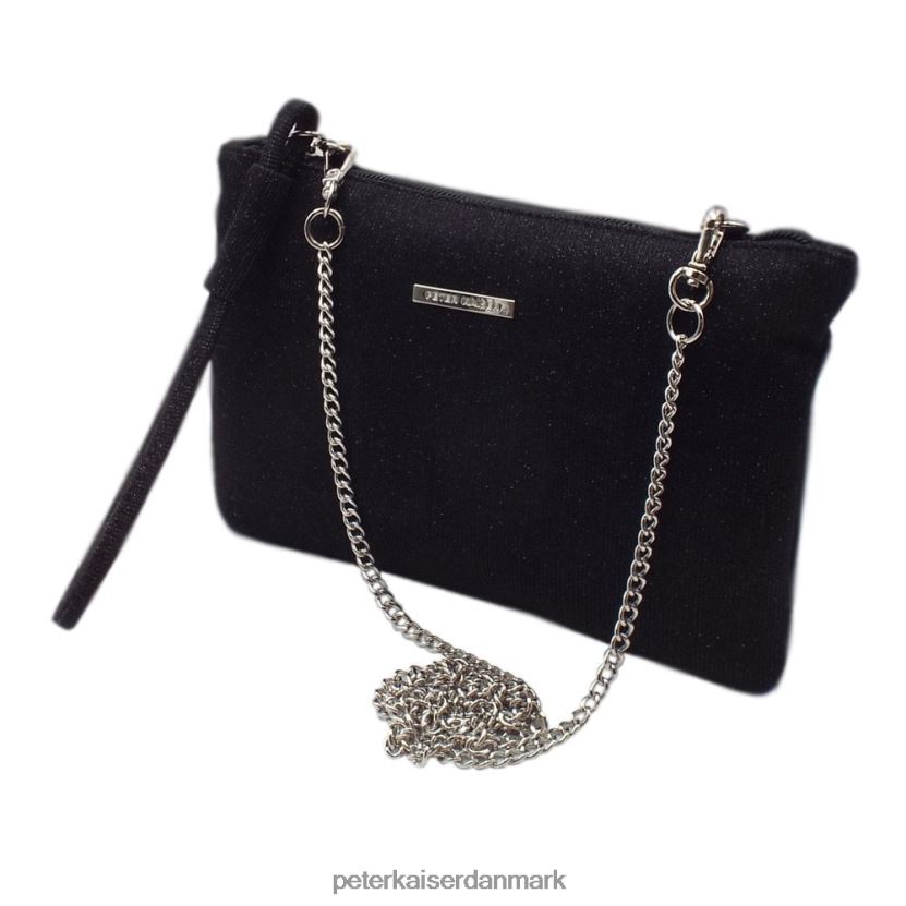 Peter Kaiser Kvinder saldina stilfuld clutch taske TJ2Z274 tilbehør klassisk sort shimmer